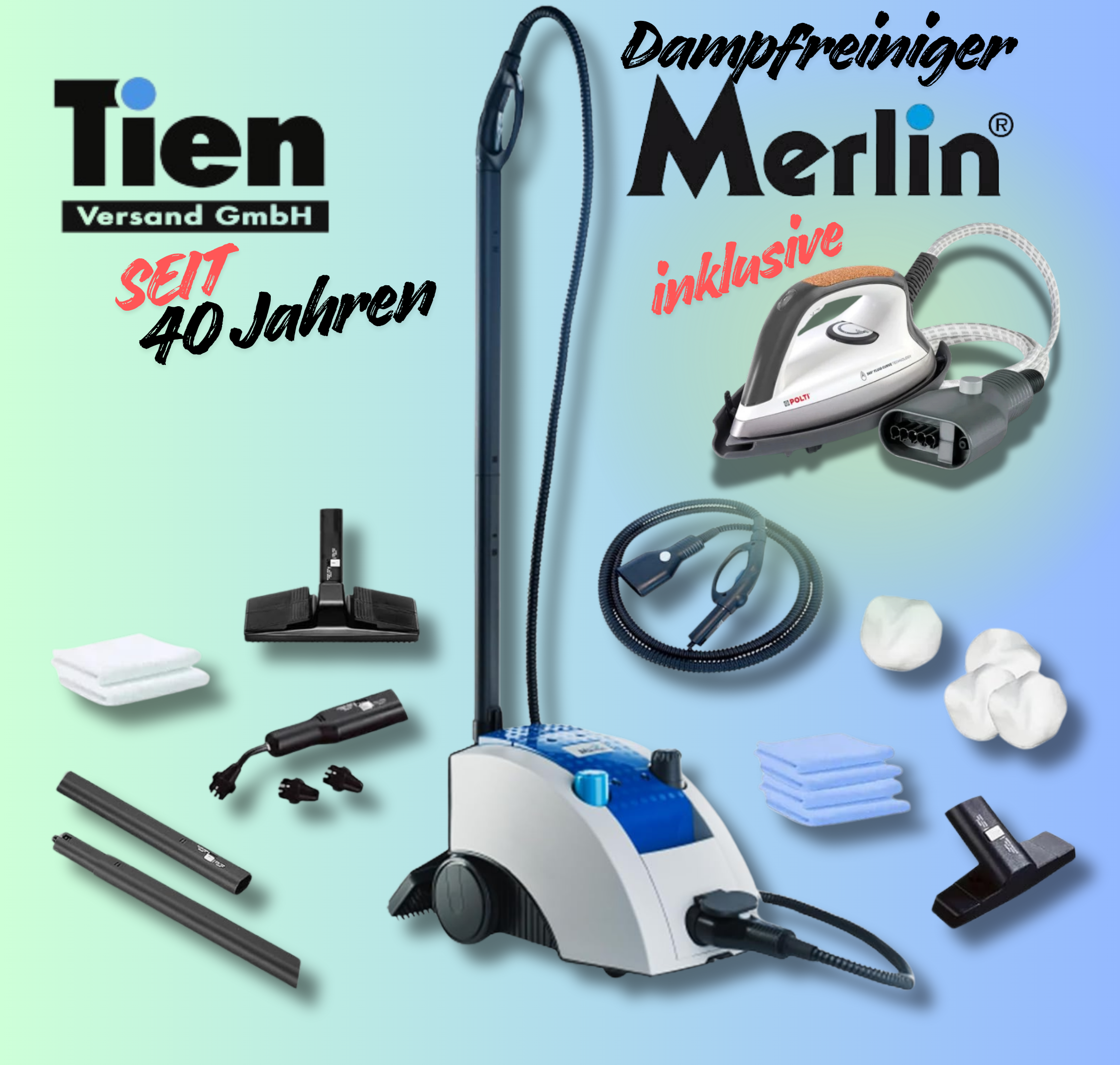 Merlin Royal Dampfreiniger Bügelkombi plus