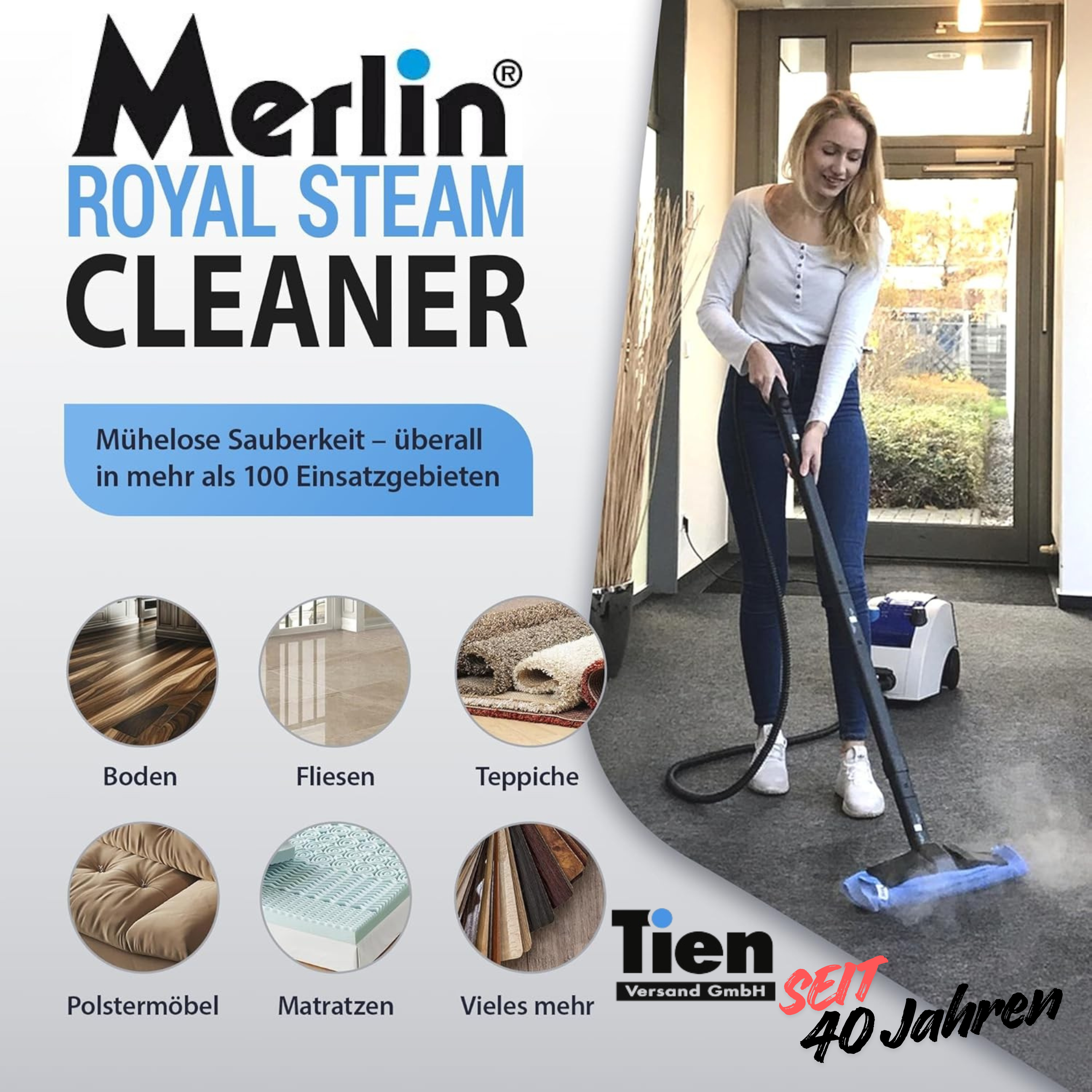 Merlin Royal Dampfreiniger Bügelkombi plus